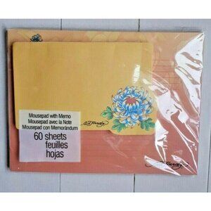 Ed Hardy Mousepad with Memo 60 Sheets Floral Orange